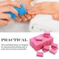 thumbnail image 2 of Becaristey 50 Pieces Mini Files Block Manicure Nail Art Polishing Buffer Tools Rose red, 2 of 6