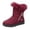 Wine, variant on Women's Snow Boots Winter Womens Snow Ski Wide Width for Women Snow Warm Ankle Booties for Women's Vintage Zipper High Snow Women Snow Boot Socks Cold Weather Adventure Stylish Women Snow