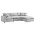 thumbnail image 2 of Modway Commix 4 Piece Down Filled Overstuffed Sectional Sofa Set in Light Gray, 2 of 10