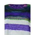 thumbnail image 4 of Innerwin Hauts à Rayures T-Shirt Femme Tenue d'Intérieur Manches Courtes T-Shirt Ample Violet m, 4 of 8