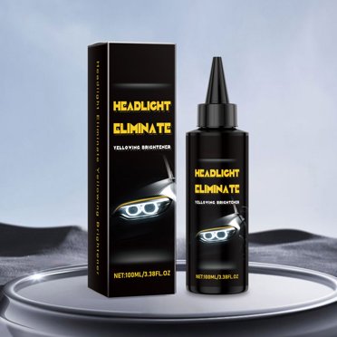 100ml Headlight Restoration Kit - Yellowing Remover & Scratch Polish, UV Protection, Clear & Bright Headlights (Includes Sponge) color