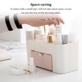 thumbnail image 4 of Makeup Organizer Wristwatch Storage Box with Drawer Case Desktop Sundries Container Cosmetics Brush Holder for Dorm Light blue, 4 of 9