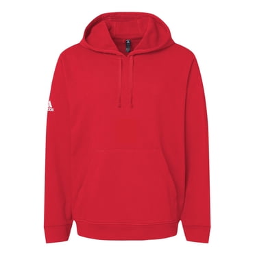 Adidas Mens Fleece Hooded Sweatshirt, XL, Red