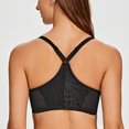 thumbnail image 2 of MELENECA Female Racerback Front Closure Unlined Underwire Bra for Women Black 34E, 2 of 6