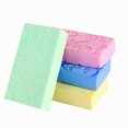 thumbnail image 3 of Bath Sponge PVA Body Exfoliating Sponge Shower Massager; Dead Skin Removing Handheld Shower Massager, Pink, 3 of 9