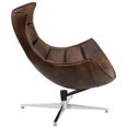 thumbnail image 2 of Bomber Jacket Leather Swivel Cocoon Chair, 2 of 6