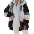 thumbnail image 1 of Innerwin Veste à Manches Longues pour Femmes Manteau d'Hiver Chaud Patchwork avec Poches Extérieur Noir 5TG, 1 of 3