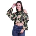thumbnail image 2 of Moomaya Plus Size Cold Shoulder Top Printed Ladies Tops Blouses Women Party Tops, 2 of 4