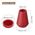 thumbnail image 2 of Unique Bargains Lot de 20 Butée d'Extrémité en Plastique pour Cordon, Verrou d'Extrémité de Cordon, Attache de Corde, Rouge, 2 of 5
