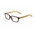 thumbnail image 2 of Vision World Genuine Bamboo Rectangular Reading Glasses Men Women Readers (Tortoise, 2.5 x), 2 of 4