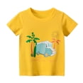 thumbnail image 1 of PMVFHDE T-Shirt Camouflage à Manches Courtes pour Garçons et Filles avec Imprimé Graphique, Col Rond, Haut Décontracté pour Enfants Design Unisexe, Séchage Rapide, Jaune, 6 Ans, 1 of 2