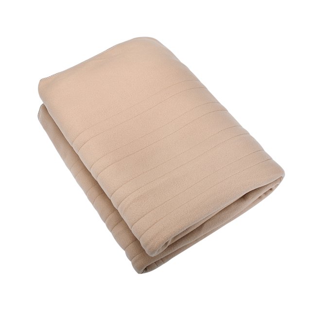 Khaki Electric Heated Blanket, Double Control Warming Mattress Pad With Zoning Temperature, Auto Shutoff And Polyester Material For Bed, Sofa, Winter Use 61.81X83.86X9.84In 4.92Lb