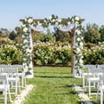 thumbnail image 4 of Homekingdee Simulation Rose Leaves Flower Rattan Arch - White Pink Plastic Artificial Vine for Wedding Outdoor Decoration Arrangement, 4 of 6