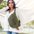 thumbnail image 2 of Large Capacity Canvas Chest Bag, Vintage Sling Backpack, Casual Crossbody Bag For, 2 of 5