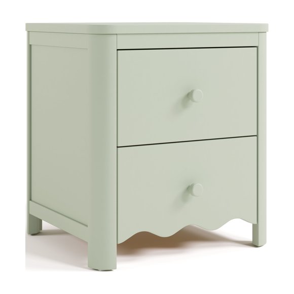 Storkcraft Casablanca Table de chevet 2 tiroirs, Sauge
