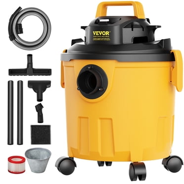 VEVOR Aspirateur 5 Gallons 6 HP de Pointe Humide/sec, Aspiration Puissante avec Fonction Soufflerie avec Accessoires Buse 2-en-1 pour Crevasses, Parfait pour les Débris sur Tapis, Poils d'Animaux, Voiture