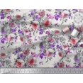 thumbnail image 2 of Soimoi Toile de Velours Feuilles & Rose Imprimé de Fleurs par la Cour 58 Pouces de Large, 2 of 3