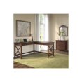 thumbnail image 1 of Bush Furniture Key West 60W L Shaped Desk with 2 Drawer Mobile File Cabinet and 5 Shelf Bookcase, Bing Cherry, 1 of 8