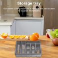 thumbnail image 5 of Gkeoshab Storage Containers Mitoydoe Organizer With Lid 6 Compartments Covered Utensil Tray For Kitchen Drawer And Countertop Plastic Cutlery And Flatware Storage Box For Spoons Forks Holder Case, 5 of 5
