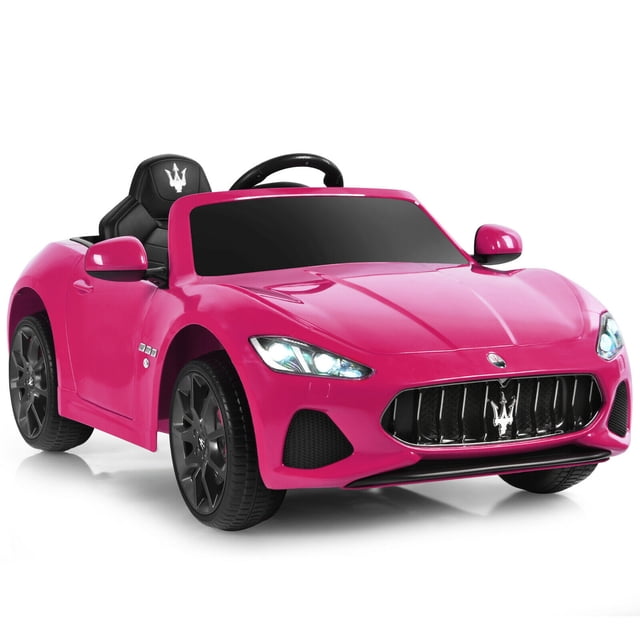 Gymax 12V Kids Ride On Car Licensed Maserati GranCabrio w/Remote Control & Music Pink