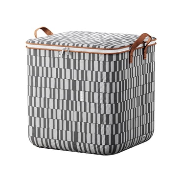 Bwiyojiz 18.89"Lx17.32"Wx18.89"H Organisateurs de Vêtements et Placard Sac de Rangement pour Vêtements Boîte de Tri pour Garde-Robe Tasse d'Hiver Portable Organisation de la Maison, Tissu Non Tissé, Gris, Cadeaux pour la Famille