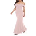 thumbnail image 4 of Women‘s Summer Long Evening Dress Solid Color Off Shoulder High Split Mermaid Hem Party Dress, 4 of 7
