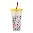 thumbnail image 2 of Oleegame 2PC Glass Bottle Creative Water Cup Heart Shape Cup PP Plastic Straw Cup Heart Shape Plastic Transparent Straw Cup 710ml Cold Change Temperature Sensitive Plastic Cup, 2 of 5