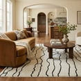 thumbnail image 4 of Tapis d'interieur abstrait Rug Branch Domus, creme noir, moderne - Salon, chambre, salle a manger et cuisine, 4 of 7