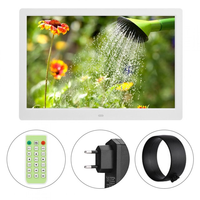 TOPINCN Electronic Digital Photo Frame, 14 Inch 16:9 1280*800 HD Wide Screen Digital Photo Frame Electronic Album Music Video Player