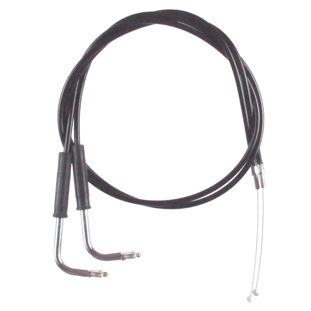 Black Vinyl Coated Throttle Cable Set for 1996-2005 Harley Dyna Super Glide & Low Rider models - HC-0332-0138-FXD