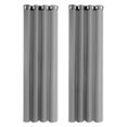 thumbnail image 1 of Mistaha 2 Pcs Rideau Moderne Simple Imperméable Couleur Unie Trilon Transparent Perforé anti-UV Tissu de Rideau, 1 of 8