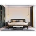 thumbnail image 5 of Acacia Emery Bed Frame with Headboard Solid Wood Platform Bed, Queen Size Bed Frame, Unique Design Contemporary Signature Wood Bed Compatible with All Mattresses, Non-Slip and Noise-Free, Mocha, 5 of 5