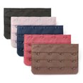 thumbnail image 1 of INSPIRE CHIC Women's 3 x 4 Hooks Bra Extender Extension Strap Multi Color Bra Band 5 Pcs Multi-Color, 1 of 5