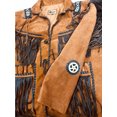 thumbnail image 2 of Classyak Men's Western Fringed and Beaded Leather Moto Jacket, 2 of 2