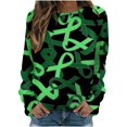 thumbnail image 1 of HKEJIAOI Polyester Womens Long Sleeve Tops Col Rond Imprimé Graphique Women Chemisiers Habillés Tops Casual Long Sleeve, 1 of 4