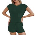 thumbnail image 1 of Ensemble Décontracté Printemps/été Ample Grande Poche Tricot Uni pour Femmes, 1 of 8