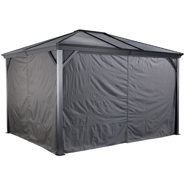 Sojag Ventura 8 x 8 x 6 ft Grey Curtains for Gazebo