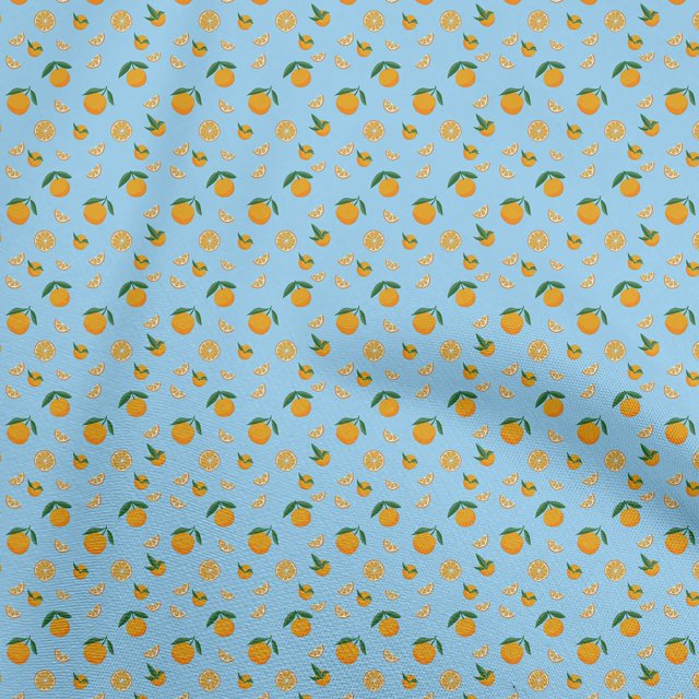 oneOone Polyester Spandex Light Blue Fabric Coffeeinated & Vaccinated Craft Projects Decor Fabric Printed By The Yard 56 Inch Wide