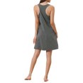 thumbnail image 3 of INSPIRE CHIC Nuisette Débardeur pour Femme Dos Nageur Sans Manches Printemps Été Robe-Chemise Tenue d'Intérieur Chemise de Nuit TP Gris Foncé, 3 of 6
