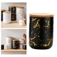 thumbnail image 1 of Ceramic Sugar Bowl with Bamboo Lid Home Decor Jars for Organization, 1 of 8