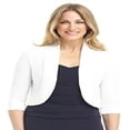 thumbnail image 2 of Gupgi Women Shrug Cardigan Open Front Solid Color Bolero Jacket Cropped Coat, 2 of 7
