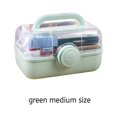 thumbnail image 3 of Wweixi Pill Case Capacity 2-layers Drawer Family Loaded Emergency First Aid Kit Organizer Multi-functional Plastic Container Home Green Medium, 3 of 6
