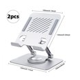 thumbnail image 1 of Support pour Tablette pour Bureau, RAOYI Support de Téléphone Réglable et Pliable pour Bureau, Compatible avec Tablette/pad/téléphone et Plus, Argent 2 Pcs, 1 of 6