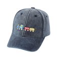 thumbnail image 1 of MIASHUI Kids Baseball Cap Cute Embroidery Adjustable Vintage Washed Hat for Boys Girls,Navy,2-8 Years, 1 of 4