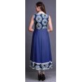 thumbnail image 4 of Bimba Robe Shibori Anarkali Bleu Indigo pour Femmes, Kurti Imprimée Ethnique Indienne, Longue Kurta, Robe de Soirée, Très Grand, 4 of 6