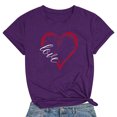 thumbnail image 1 of Meichang T-Shirts de la Saint-Valentin pour Femmes Mignons avec Cœur d'Amour T-Shirts Graphiques de Fête Manches Courtes Hauts Col Rond Coupe Ample T-Shirts Tendance T-Shirts, 1 of 3