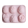 thumbnail image 2 of Chocolate Easter Eggs,6 Silicon Chocolate Molds Easter Rabbits Eggs Molds Interesting Baking Tools for Candy Cake Homemade Kitchen Gadget,Easter Egg Candy,Easter Chocolate Molds, 2 of 6