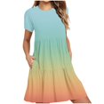 thumbnail image 2 of Amzcrzy Robes pour Femmes Robes Décontractées pour Femmes Robes d'Été Décontractées à Manches Courtes Robe T-Shirt à Étages Mini Robes avec Poches Robes Décontractées pour Femmes, 2 of 5