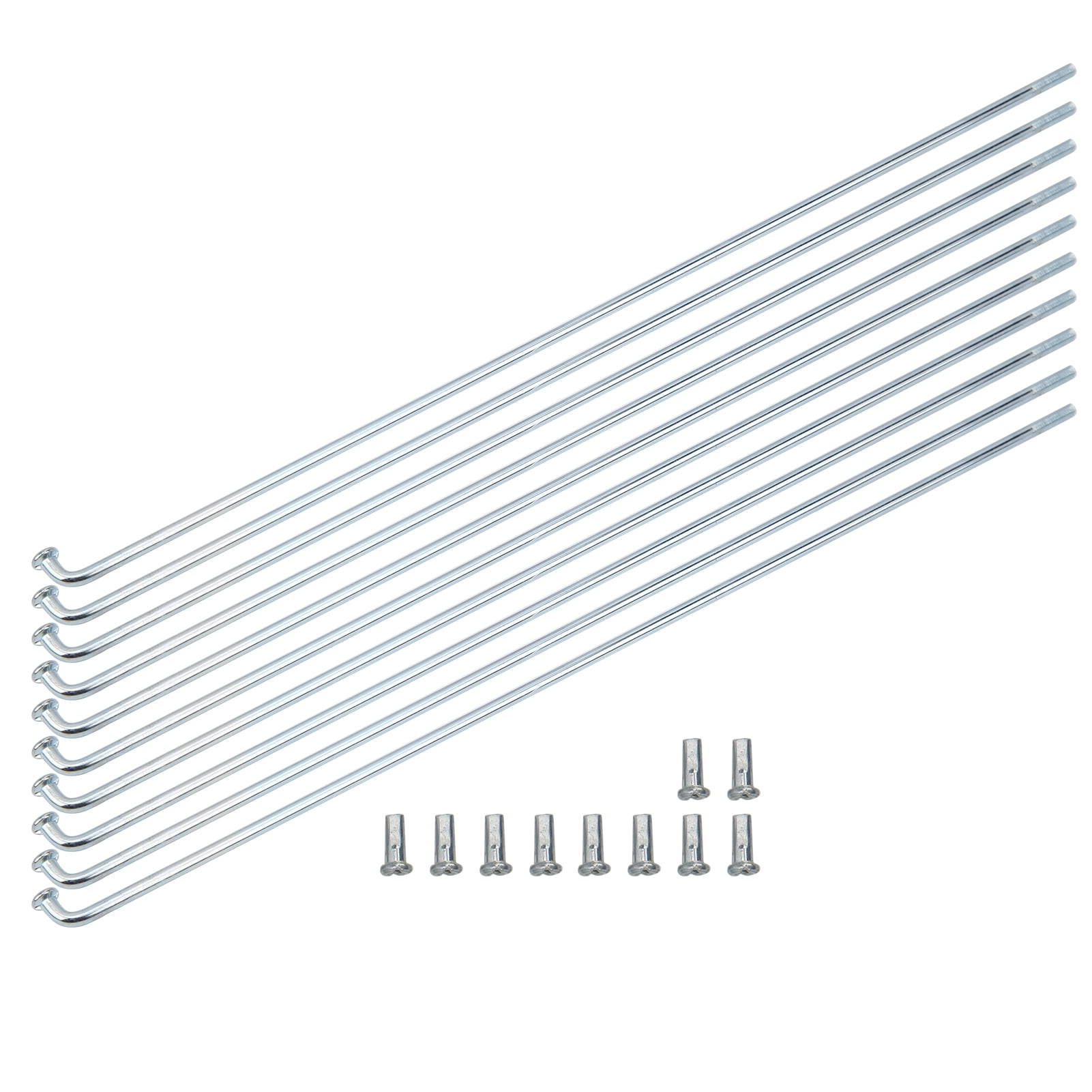 Filfeel 10 Pcs 13G 2.2mm Rayons de Vélo en Acier Inoxydable Rayons Accessoires de Bicyclette Tricycle
