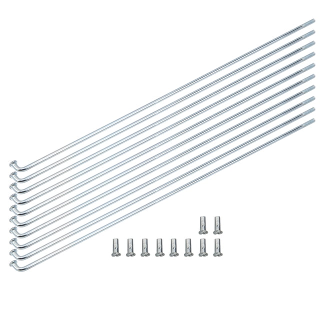 Filfeel 10 Pcs 13G 2.2mm Rayons de Vélo en Acier Inoxydable Rayons Accessoires de Bicyclette Tricycle